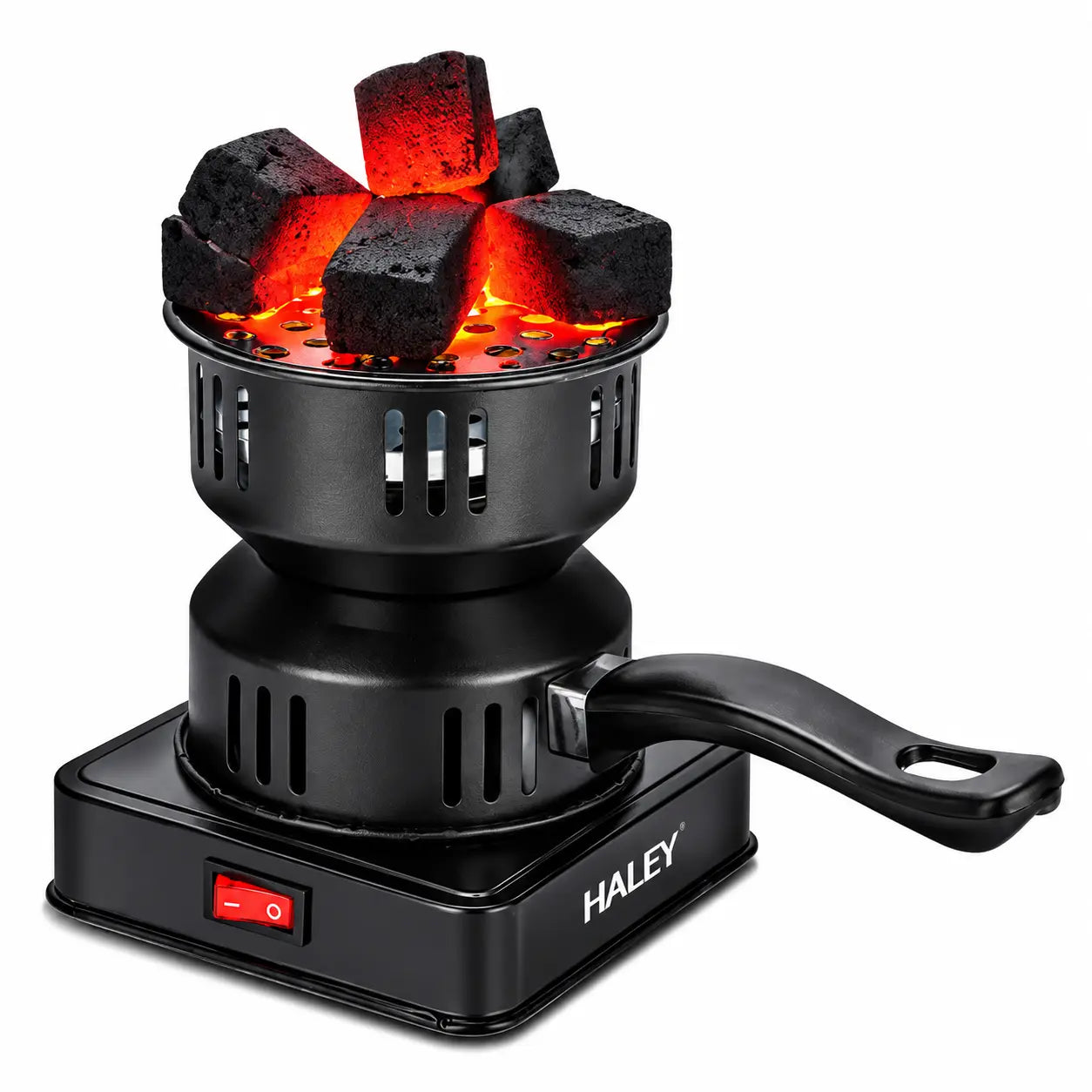 Aprinzător Electric Cărbuni HALEY HY-8614, 500W, 220–240V, 50/60Hz, Multifuncțional, pentru Aprindere Cărbuni, Încălzire, Preparare Cafea, Tămâie și Ceară, 2 Tăvi Incluse