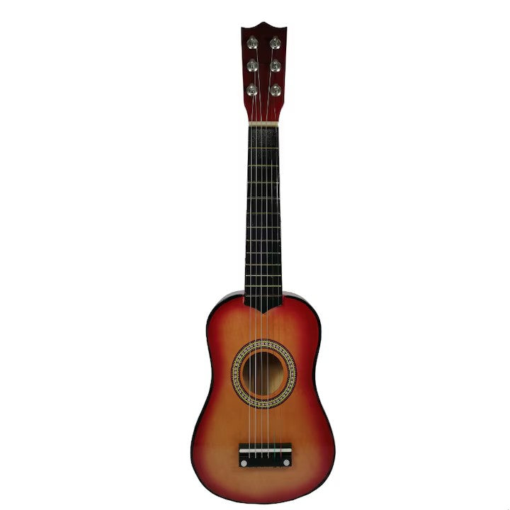 Chitara pentru copii, AT PERFORMANCE®, clasica, lemn, Junior Orange, 53X18 cm.