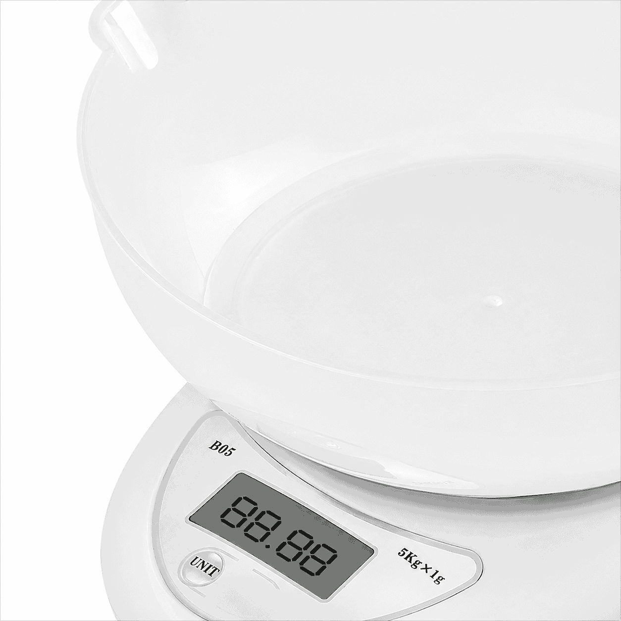 Cântar Electronic De Bucătărie Haley HY-5020, Capacitate 5 Kg, Precizie 1 g, Bol 600 ml, Ecran LCD, Funcție Tara