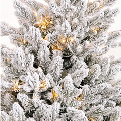 Brad artificial 3D cu ninsoare 2.1m, 1150 ramuri, cu lumini LED calde – Christmas Tree 2.1m 1150T