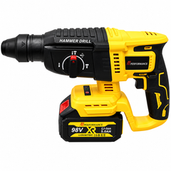 Mașină de Găurit cu Percuție AT PERFORMANCE® 98V, 3500RPM, 2 Acumulatori, Valiză Transport