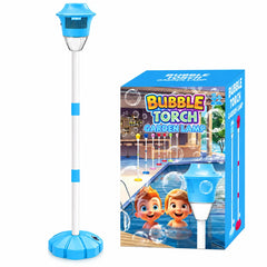 Lampă Bubble Torch pentru Copii cu Generator Automat de Baloane de Săpun,Blue Efecte Luminoase și Înălțime Reglabilă