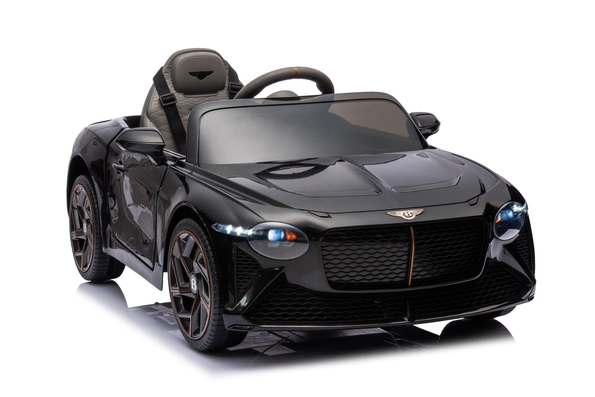 Mașinuță electrică copii Bentley Bacalar oficial licentiat, Kidoo, 12V, 2 motoare, telecomandă 2.4G, LED, USB, Bluetooth, 3-8 ani