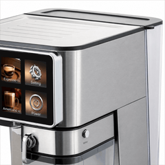 Espressor Automat Cu Ecran Tactil Color, Presiune 20 Bar, Rezervor Apă 1.8L Și Rezervor Lapte 500ml, 1350W, Carcasă Din Oțel Inoxidabil