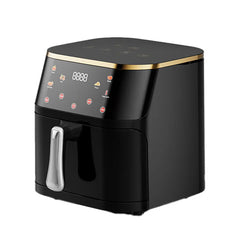 Friteuză cu Aer Cald 10L AT PERFORMANCE® – 2400W, Display Digital Touch, 8 Programe, cu Geam, Neagră + CADOU 50 Hârtii de Copt