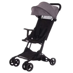 Cărucior copii pliabil AT PERFORMANCE® – Ultra compact, 5 kg, aluminiu, 6-36 luni, ideal pentru avion, negru