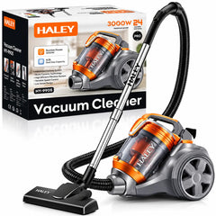 Aspirator portabil HALEY, cu aspirație mare, 4 litri, 3000W, cu saci, Portocaliu/Gri