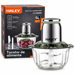 Tocător de alimente HALEY HY-1265, 1200 W, capacitate 5 L, 6 lame, 2 viteze, corp din oțel inoxidabil