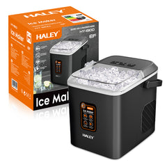 Mașină de Gheață HALEY, 12 kg/24h, Compactă, Avertizare Gheață Plină și Apă Joasă, Curățare Automată, 112W