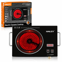 Plită cu Inducție HALEY 3500W, Geam Cristal Negru, Timer, Control Tactil, Oprire Automată, Protecție la Supraincălzire