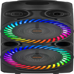 Boxă Karaoke Portabilă KOLAV-F2805 2800W PMPO, 2x8", Bluetooth, Microfon Wireless Inclus, RGB LED, USB-C, TF Card, AUX, TW