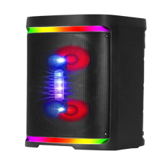 Boxă Karaoke Portabilă KOLAV-M2854 200W PMPO, 2x8", Bluetooth, Microfon Wireless Inclus, RGB LED, TWS, USB-C, TF Card, Telecomandă și Xtra Bass