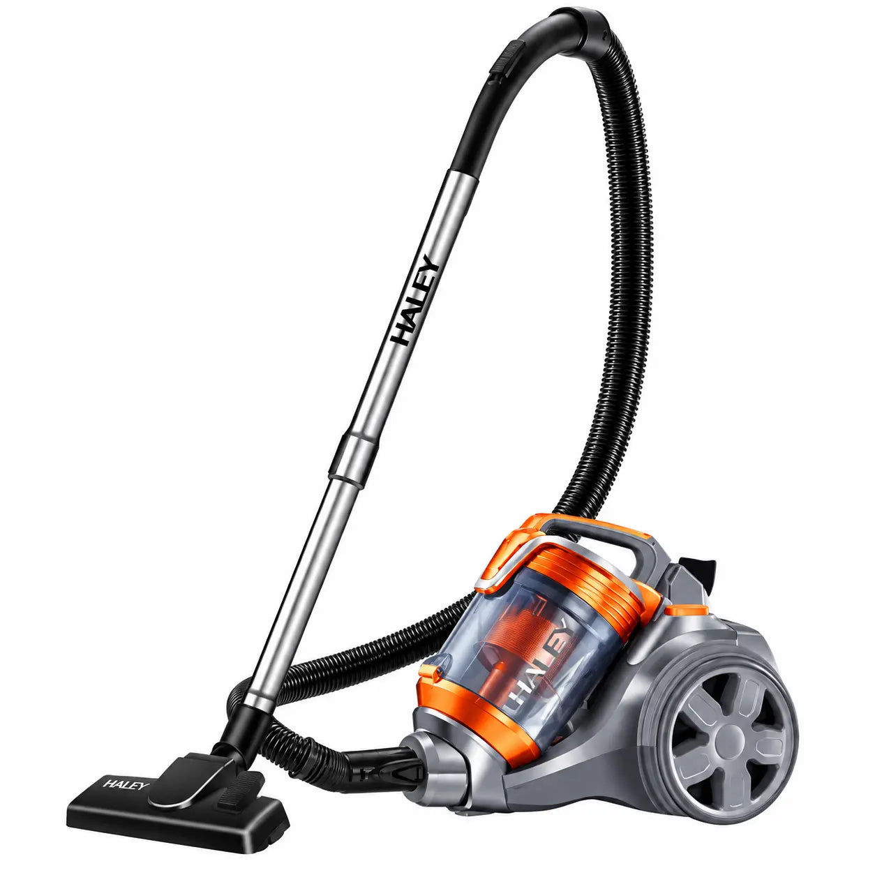 Aspirator portabil HALEY, cu aspirație mare, 4 litri, 3000W, cu saci, Portocaliu/Gri