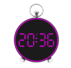 Ceas Digital AT PERFORMANCE®, de Masa sau Perete, cu Alarma, Snooze, Lumina LED, Mod Noapte, Control vocal, USB - Roz.