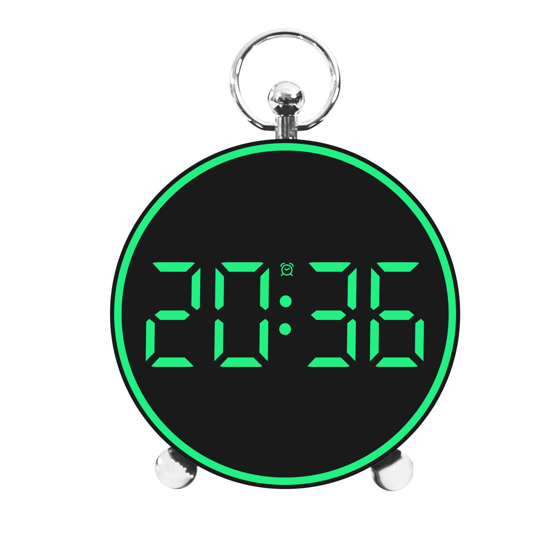 Ceas Digital AT PERFORMANCE®, de Masa sau Perete, cu Alarma, Snooze, Lumina LED, Mod Noapte, Control vocal, USB - Roz.