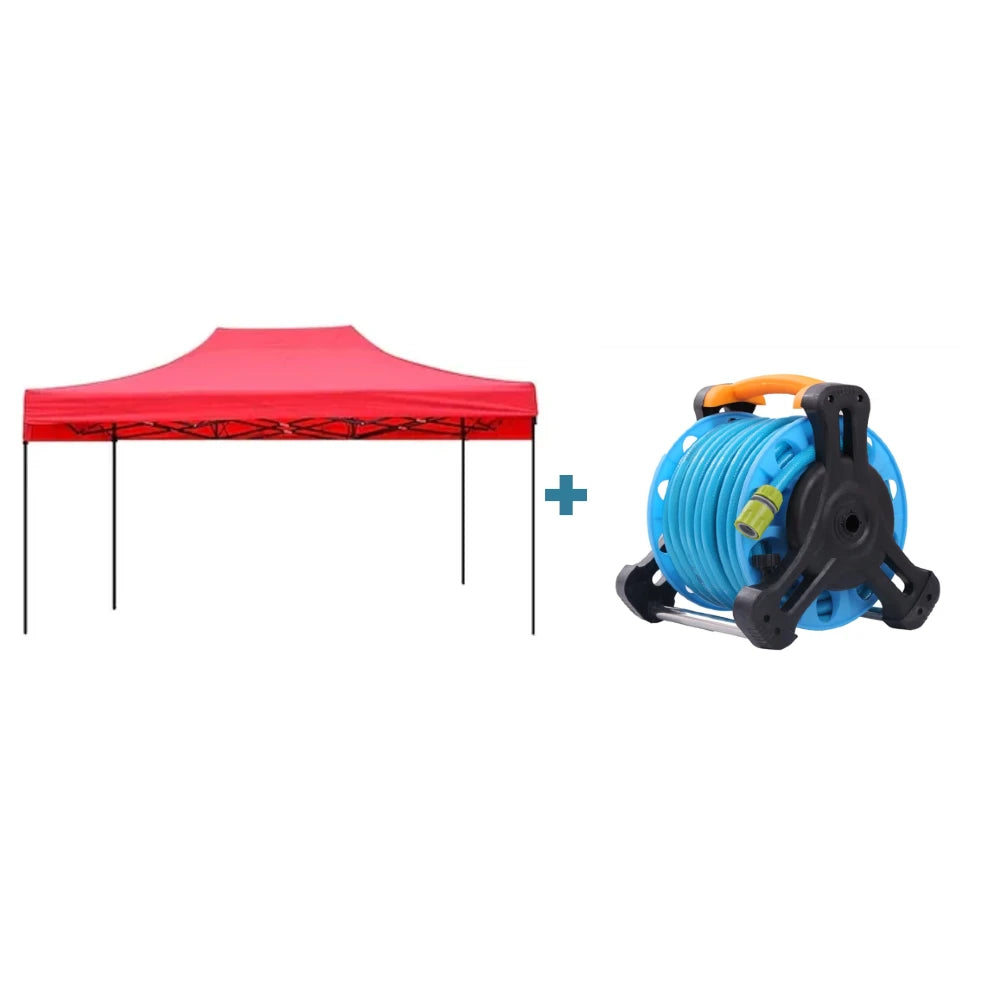 Pachet Promoțional AT PERFORMANCE®: Cort Pavilion 3×4.5m + Furtun de Grădină 20m cu Tambur – Protecție Totală și Funcționalitate în Aer Liber