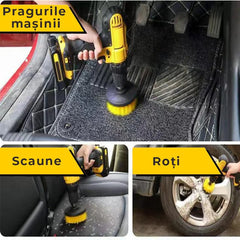PACHET PROMOTIONAL | Trusa Bormasina, AT PERFORMANCE®, 36V cu 2X Acumulator si Incarcator + Set 3 Perii Rotative de Curatat Suprafete, Covoare
