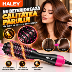 Perie Electrică cu Aer Cald HALEY HY-4032, 1000W, Încălzire Rapidă, Modelare de Lungă Durată, Hot Air Brush