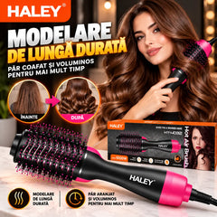 Perie Electrică cu Aer Cald HALEY HY-4032, 1000W, Încălzire Rapidă, Modelare de Lungă Durată, Hot Air Brush
