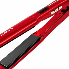 Placă de Îndreptat Părul HALEY HY-3022, 60W, Încălzire Rapidă, Modelare de Lungă Durată, Nu se Lipește de Păr, Hair Straightener, Roșu