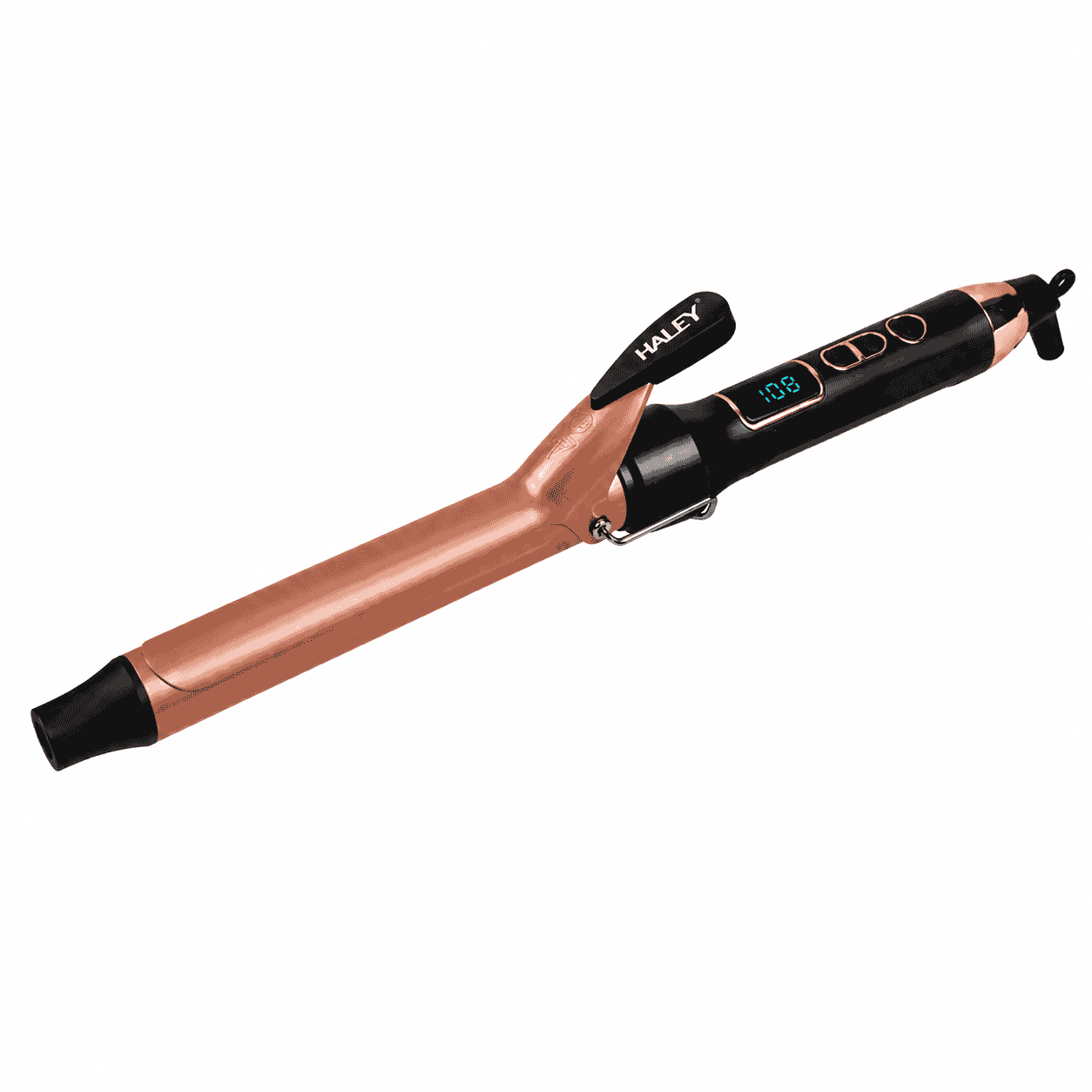 Ondulator de Păr HALEY HY-3503, 55W, 160–220°C, Ceramică cu Turmalină, Afișaj Digital, Încălzire Rapidă, Rose Gold/Negru