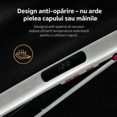 Placă De Îndreptat Părul HALEY HY-3013, 56W, Temperatură Reglabilă 100–230°C, Încălzire Rapidă PTC, Afișaj Digital