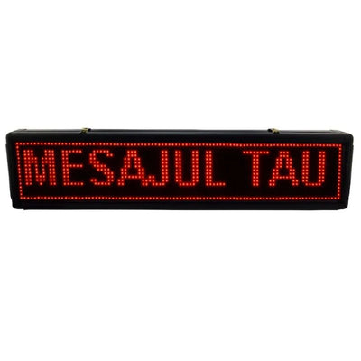 Panou reclama luminoasa, AT PERFORMANCE®, text led / display reclama 70x20 cm - ROSU - pentru interior.