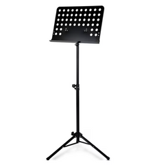 Stativ pentru Partitura, Inaltime Reglabila, Picioruse Antiderapante, Confectionat din Metal, Usor de Instalat si Depozitat, Negru