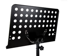 Stativ pentru Partitura, Inaltime Reglabila, Picioruse Antiderapante, Confectionat din Metal, Usor de Instalat si Depozitat, Negru