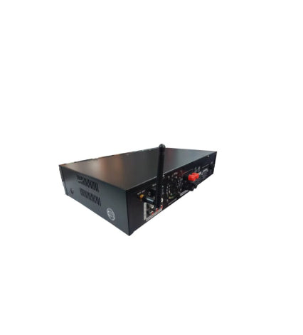 Amplificator Bluetooth cu Egazilator, AT PERFORMANCE ®, 2 x Intrari Microfon, 2 x 100W, USB/Card, Impedanta 8 ohmi, Design Compacta, Negru