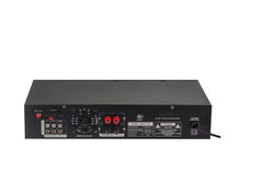 Amplificator Bluetooth cu Egazilator, AT PERFORMANCE ®, 2 x Intrari Microfon, 2 x 100W, USB/Card, Impedanta 8 ohmi, Design Compacta, Negru