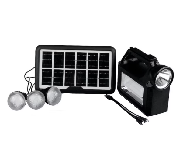 Kit Solar Lanterna 3 becuri cu panou solar portabil GD Lite GD-8017 Music