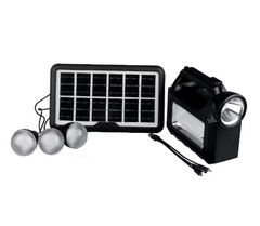 Kit Solar Lanterna 3 becuri cu panou solar portabil GD Lite GD-8017 Music