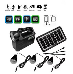 Kit Solar Lanterna 3 becuri cu panou solar portabil GD Lite GD-8017 Music