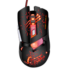 Mouse Gaming Weibo, S10 cu senzor optic rezolutie 1600/2400/3200 DPI, Rosu