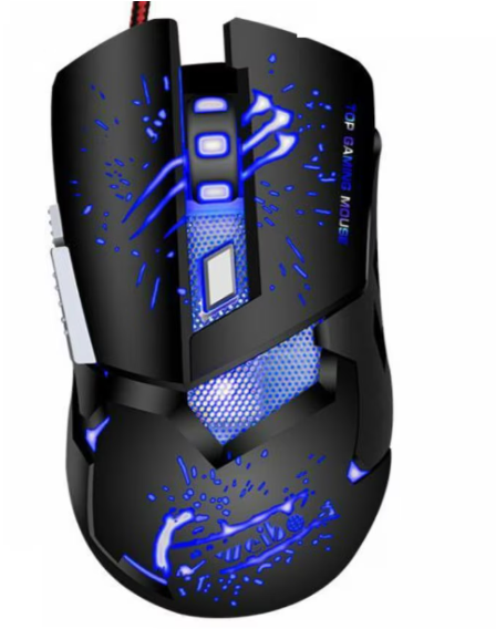 Mouse Gaming Weibo, S10 cu senzor optic rezolutie 1600/2400/3200 DPI, Rosu