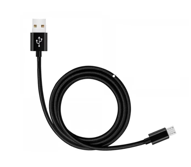 Cablu de incarcare si date Micro USB, Lungime 2 m, Conector 2 USB 2.0, Negru