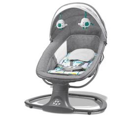 Leagan copii At Performance, Balansoar copii 3 in 1, Electric, cu Plasa Tantari, Perna Detasabila, Jucarii, USB, Bluetooth, Telecomanda, 0-3 ani