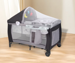 Patut multifunctional pentru bebelusi, AT PERFORMANCE®, - Confort, siguranta si design inovator, Gri