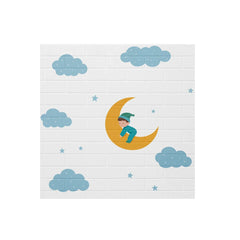 Set 10x Tapet Caramida 3D, AT PERFORMANCE®, autoadeziv, waterproof, usor de montat, design modern, 70x77X0.5 cm, alb, design modern luna