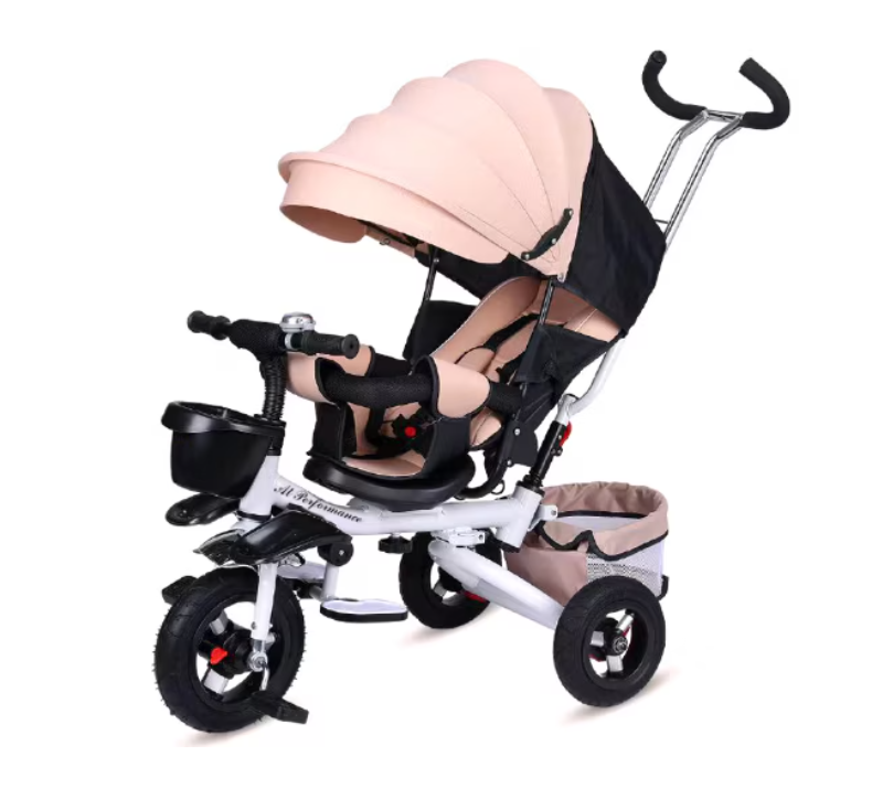 Tricicleta Pentru Copii, At Performance, Scaun Reversibil, 360, Pozitie de Somn, Roti din Cauciuc, Suport picioare, Pliabil, Loc depozitare