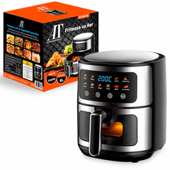 Friteuză cu Aer Cald AT PERFORMANCE® 8L, 10 Programe Smart, 2800W, Panou Tactil, Circulație 3D Aer Fierbinte, Teflon Non-Stick