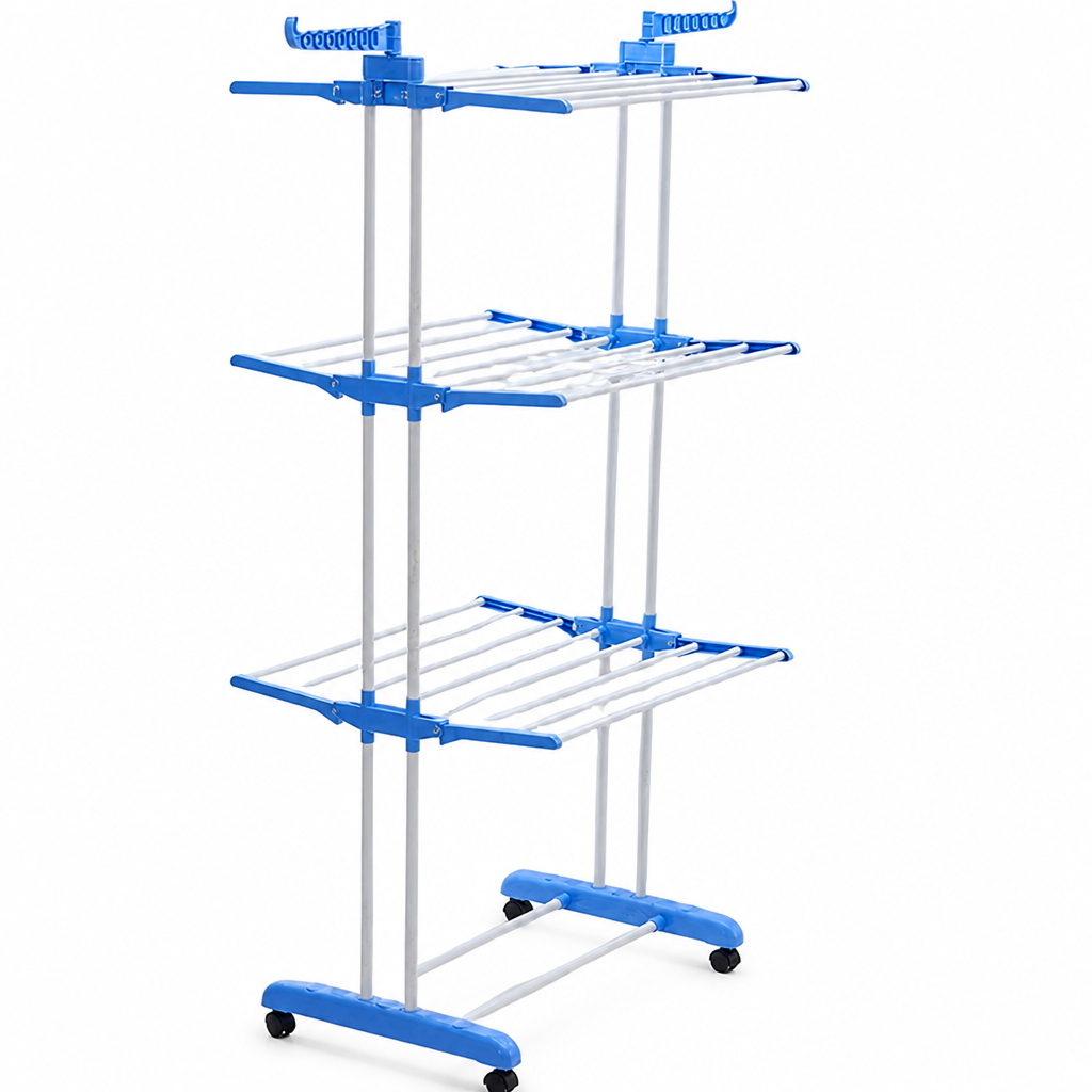 Uscător de Rufe Vertical Pliabil cu 3 Niveluri  Mai Mult Spațiu pentru Haine Dimensiuni 168 × 73–126 × 63 cm