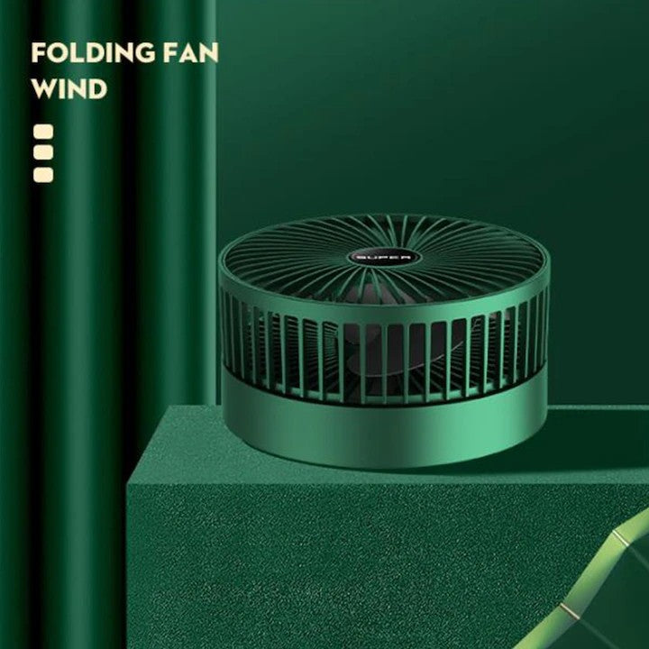 Pachet 2x Ventilator Portabil Telescopic Verde AT PERFORMANCE® – USB, 3 Viteze, Silențios și Reglabil