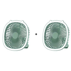 Pachet 2x Ventilator Camping AT PERFORMANCE® – USB, LED, 3 Viteze, Cârlig Pliabil, Reglabil 180°