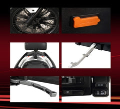 Scuter Electric Nmoto X1 Albastru cu Motor Bosch 2020W – Viteză Max. 45 km/h, Autonomie 75 km, Dimensiuni 1750×570×1140mm, Greutate 80Kg, Portbagaj Detașabil, Alb/Negru Carte RAR (C.I.V) + CADOU Tricou N-Moto