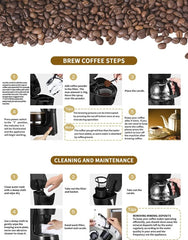 Aparat de Cafea HALEY  HY-2807 Eleganță și Performanță: 650W, 750ml,