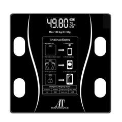 Cantar personal analitic, AT PERFORMANCE®, cu un afisaj digital usor de citit, Negru.