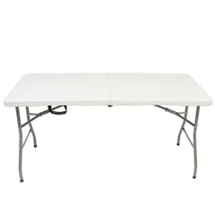Masa plianta dreptunghiulara politilena, AT PERFORMANCE®, sigurante speciale, cadru din otel, maner transport, sustine 100 kg, 180 x 72 x 70 cm
