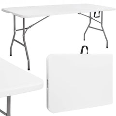 Masa plianta dreptunghiulara politilena, AT PERFORMANCE®, sigurante speciale, cadru din otel, maner transport, sustine 100 kg, 180 x 72 x 70 cm